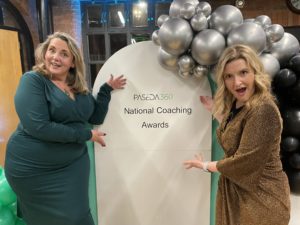 Kate Davis and Janine Coombes at The Paseda360 National Coaching awards