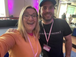 Janine Coombes and Matt King at YATM Creator Day